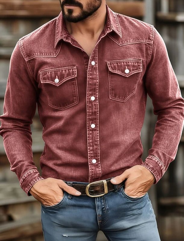 Men's Classic Button-Up Long Sleeve Shirt Hero
