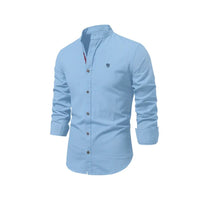Men's Classic Button-Up Shirt | Oxford Fit with Mandarin Collar View 11