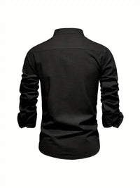 Men's Classic Button-Up Shirt | Oxford Fit with Mandarin Collar View 13