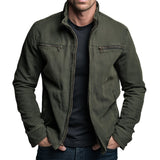 Men's Classic Cotton Jacket | Smart Casual with Dual Chest Zips