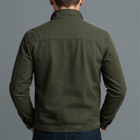 Men's Classic Cotton Jacket | Smart Casual with Dual Chest Zippers Lifestyle