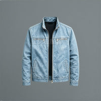 Men's Classic Cotton Jacket | Smart Casual with Dual Chest Zippers Side