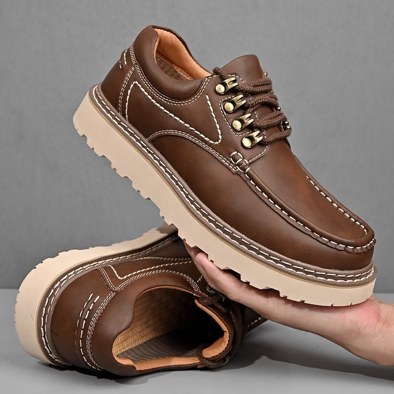 Men's Classic Leather Lace-Up Shoes - back