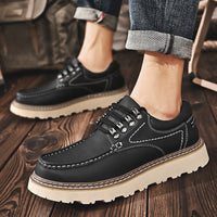 Men's Classic Leather Lace-Up Shoes - close-up