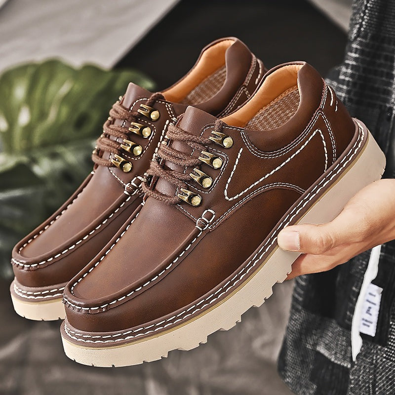 Men's Classic Leather Lace-Up Shoes - detail