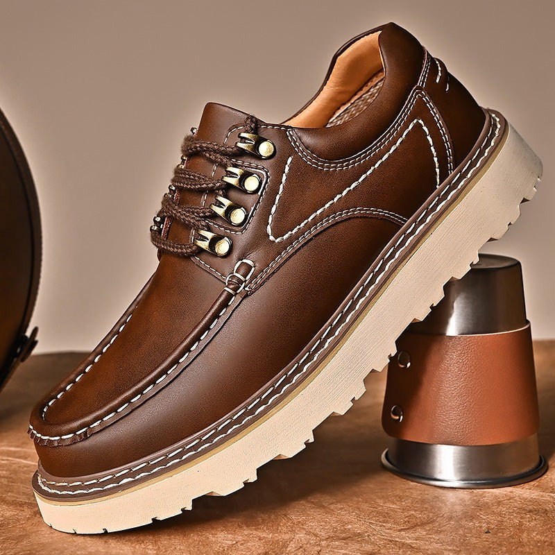 Men's Classic Leather Lace-Up Shoes - hero
