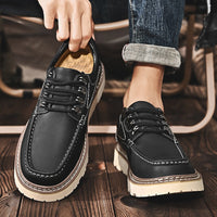 Men's Classic Leather Lace-Up Shoes - lifestyle