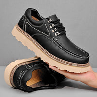 Men's Classic Leather Lace-Up Shoes - side
