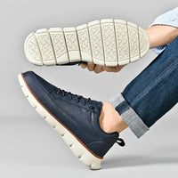 Men's Classic Leather Lace-Up Sneakers - look