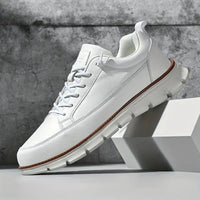 Men's Classic Leather Lace-Up Sneakers - side