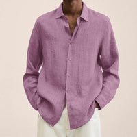 Men's Classic Linen Shirt | Relaxed Fit Airy Weave View 11