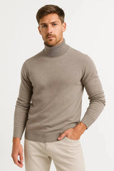 Men's Classic Turtleneck Sweater | Ribbed Wool Pullover