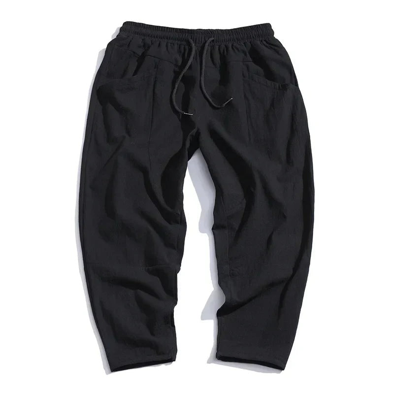 Men's Cropped Drawstring Trousers - detail