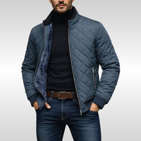 Men's Diamond Quilted Heat Jacket | Lightweight Insulated Warmth Detail