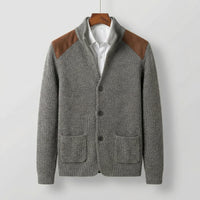 Men's Knitted Blazer | Structured Fit with Suede Patches Hero