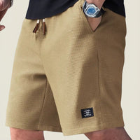 Men's Lightweight Summer Shorts | Waffle Knit Relaxed Fit Back
