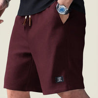 Men's Lightweight Summer Shorts | Waffle Knit Relaxed Fit Full
