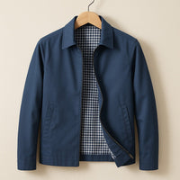 Men's Lined Classic Jacket | Harrington Fit with Gingham Lining Angle