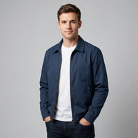Men's Lined Classic Jacket | Harrington Fit with Gingham Lining Detail