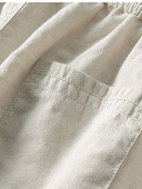 Men's Linen Band Collar Co-Ord | Matching Trousers Set Alternate