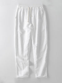 Men's Linen Band Collar Co-Ord | Matching Trousers Set View 11