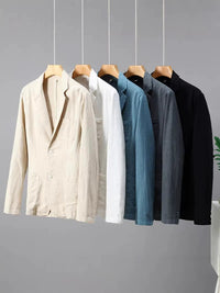 Men's Linen Blazer | Unstructured Relaxed Fit Summer Back
