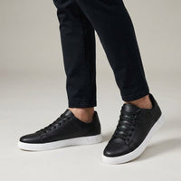 Men's Low-Top Oxford Casual Sneakers | Tie Up with Contrast Sole Side