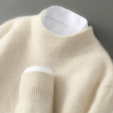 Men's Mock Neck Knit Sweater | Ribbed Trim Detail