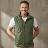 Men's Multi Pocket Utility Vest | Zip Up Outdoor Gilet