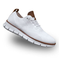 Men's Orthopedic Walking Shoes | Wide Toe Box with Leather Trim Front