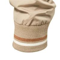Men's Oxford Bomber Jacket | City Fit with Striped Ribbed Trim Angle