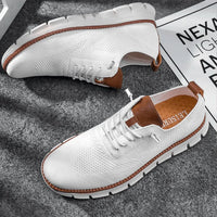 Men's Oxford Knit Sneakers | Ultra-Cushioned Breathable Fit Back