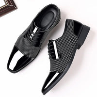 Men's Oxford Wedding Shoes | Tie Up with Patent Cap Toe Hero