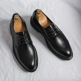 Men's Patent Derby Shoes | Formal Plain Toe Oxford