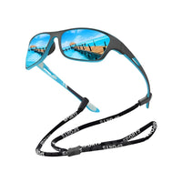 Men's Polarized Outdoor Sunglasses | Wraparound Shield Sport Fit Detail
