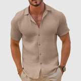 Men's Premium Shirt Short Sleeve Open Collar