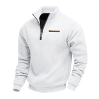 Men's Quarter Zip Mock Neck Sweatshirt | Soft Lined Warm Fit Angle