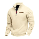 Men's Quarter Zip Mock Neck Sweatshirt | Soft Lined Warm Fit