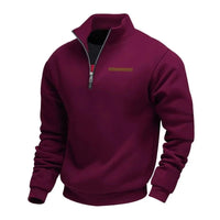 Men's Quarter Zip Mock Neck Sweatshirt | Soft Lined Warm Fit Lifestyle