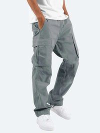 Men's Relaxed Fit Cargo Pants | Straight Leg with Dual Pockets Front