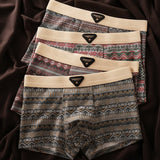 Men's Retro Fair Isle Cotton Boxer Briefs