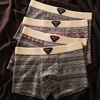 Men's Retro Fair Isle Cotton Boxer Briefs Hero