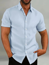 Men's Short Sleeve Casual Shirt with Breezy Fit