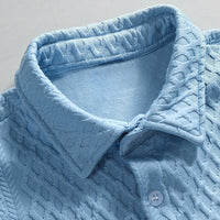 Men's Short Sleeve Textured Two-Piece Set - lifestyle