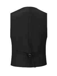 Men's Slim Fit Three-Piece Suit | Double-Breasted Waistcoat Set Close Up