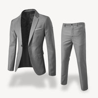 Men's Slim Formal Suit | Two-Piece with Pocket Square Side