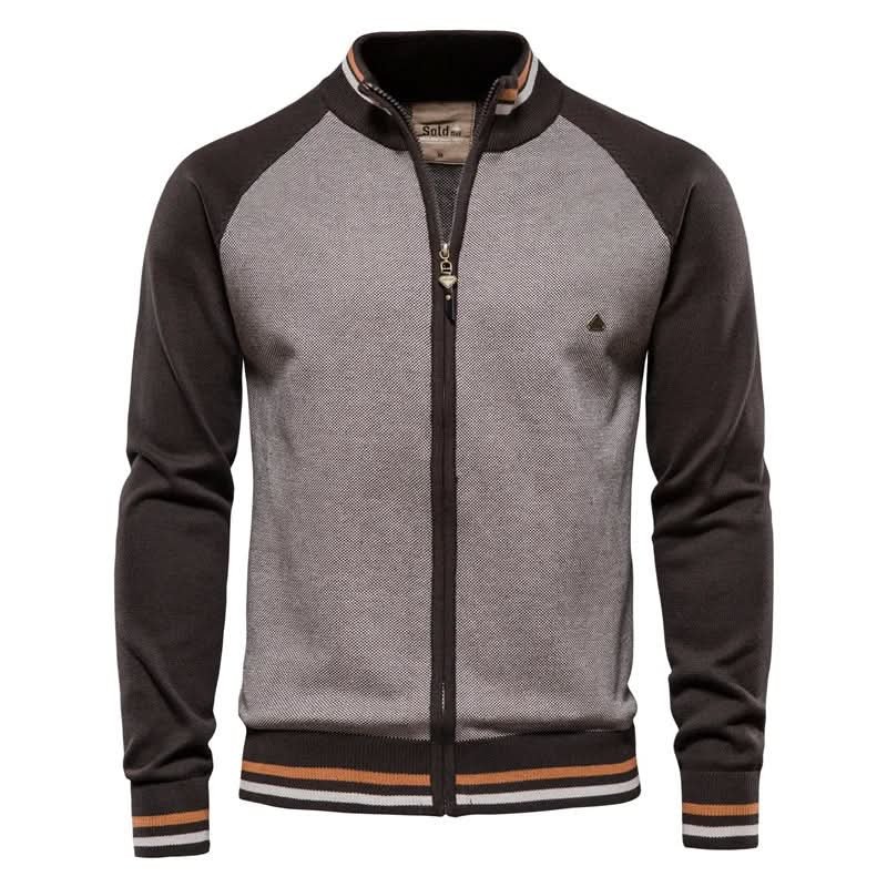 Men's Smart Comfort Cardigan | Slim Fit Raglan Sleeve Side