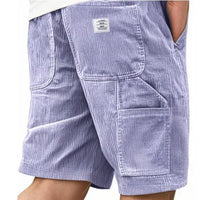 Men's Straight Cut Cargo Corduroy Shorts Angle