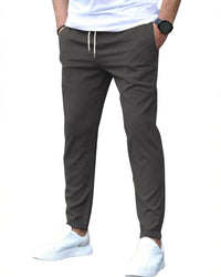 Men's Stretch Cotton Trousers with Drawstring Waist Lifestyle