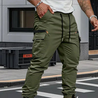 Men's Stretch Jogger Trousers | Slim Fit with Zip Pockets Detail